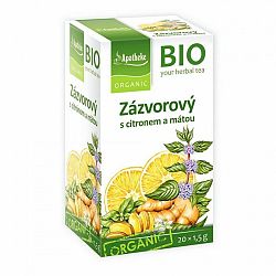 Green Apotheke Zázvorový čaj s citrónom a mätou BIO 30 g (20 x 1,5 g)