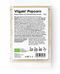 Vilgain Popcorn do mikrovlnky BIO solený zo žltej kukurice 90 g