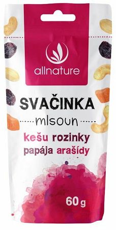 Allnature Zmes desiata papája/kešu/hrozienka/arašidy 60 g