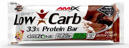 Amix Low-Carb 33% Protein Bar dvojitá čokoláda 60 g