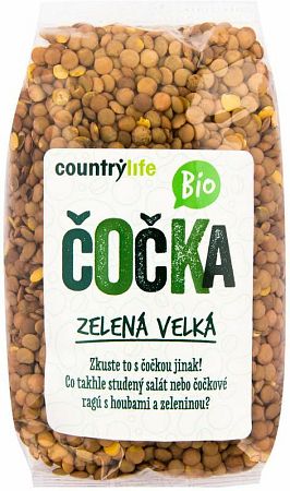 Country Life Šošovica zelená veľká BIO 500 g