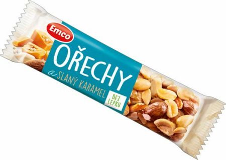 Emco Tyčinka s orechmi slaný karamel 35 g