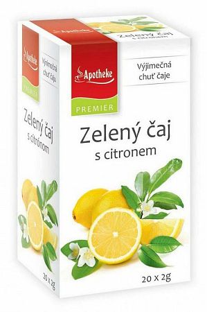 Green Apotheke Čaj PREMIER Zelený s citrónom 40 g (20 x 2 g)