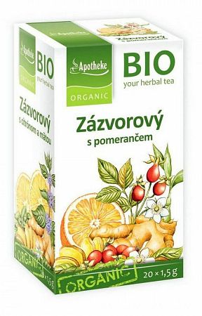 Green Apotheke Zázvorový čaj s pomarančom BIO 30 g (20 x 1,5 g)