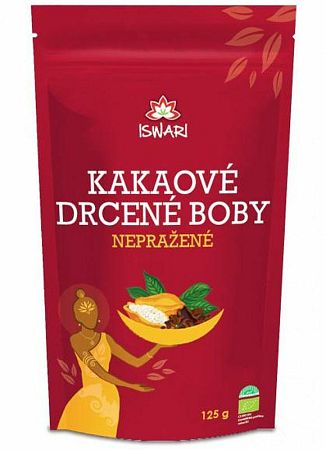 Iswari Nepražené kakaové bôby drvené BIO 125 g