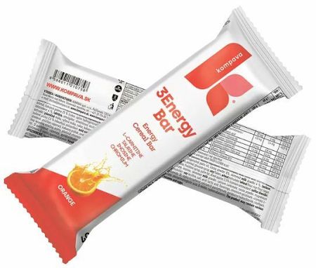 Kompava 3 Energy Bar čokoláda/pomaranč 40 g