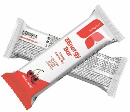 Kompava 3 Energy Bar višňa/horká čokoláda 40 g