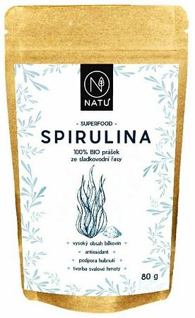 Natu Spirulina prášok BIO 80 g