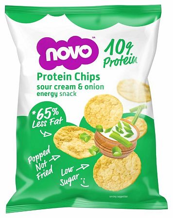 Novo Nutrition Protein Chips kyslá smotana/jarná cibuľka 30 g