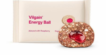 Vilgain Energy Ball BIO mandle s malinovým džemom 30 g