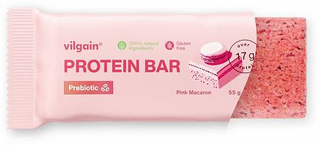 Vilgain Prebiotic Protein Bar pink macaron 55 g