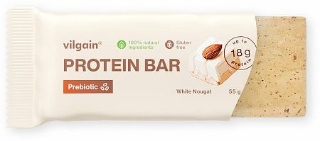 Vilgain Prebiotic Protein Bar White Nougat 55 g