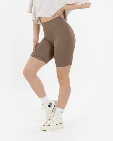 Vilgain Seamless Ribbed Biker Shorts M/L dune