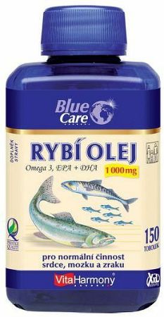 VitaHarmony Blue Care Rybí olej 1000 mg 150 kapsúl